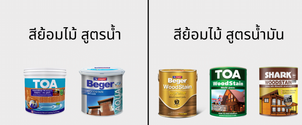 สีทาไม้-สีย้อมไม้ ยี่ห้องต่างๆ